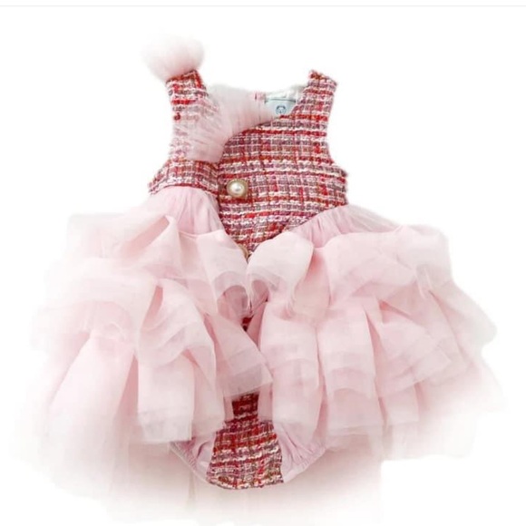 Petite Maison 12 month tulle romper - Picture 1 of 3